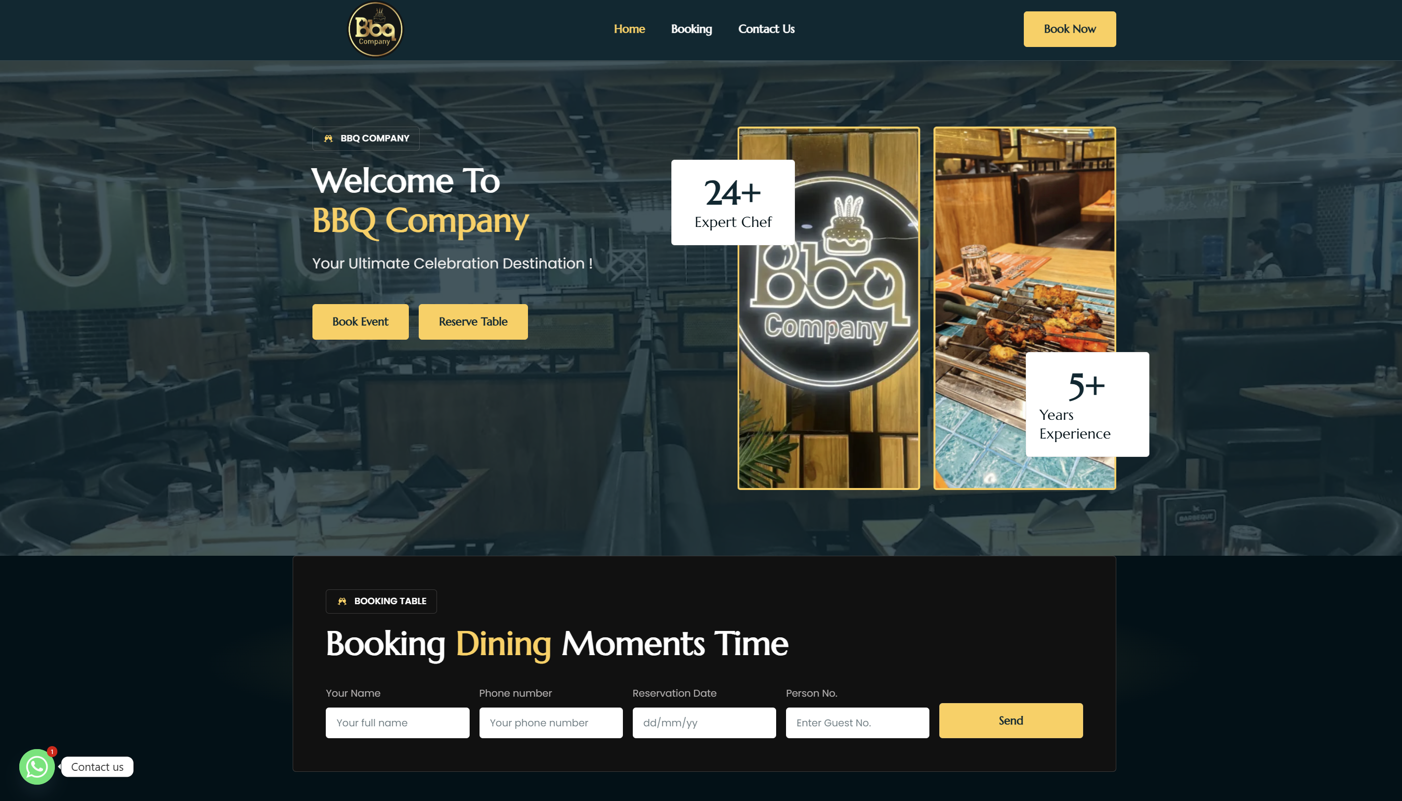 BBQ Company - Homepage Experience